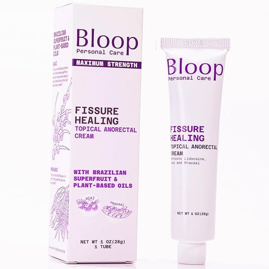 Bloop Maximum Strength Advanced Anorectal Fissure Recovery - Brazilian Superfruit & Plant-Based Oils | Effective for Acute, Chronic Fissures & Pain | Contains 5% Lidocaine