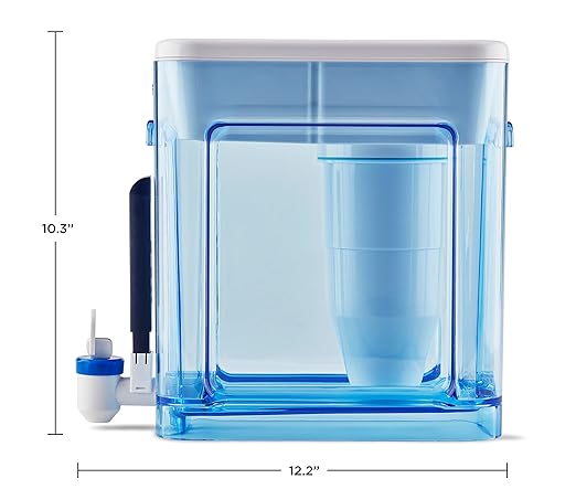 ZeroWater 22-Cup Ready-Read 5-Stage Water Filter Dispenser with Instant Read Out - 0 TDS for Improved Tap Water Taste - IAPMO Certified to Reduce Lead, Chromium, and PFOA/PFOS