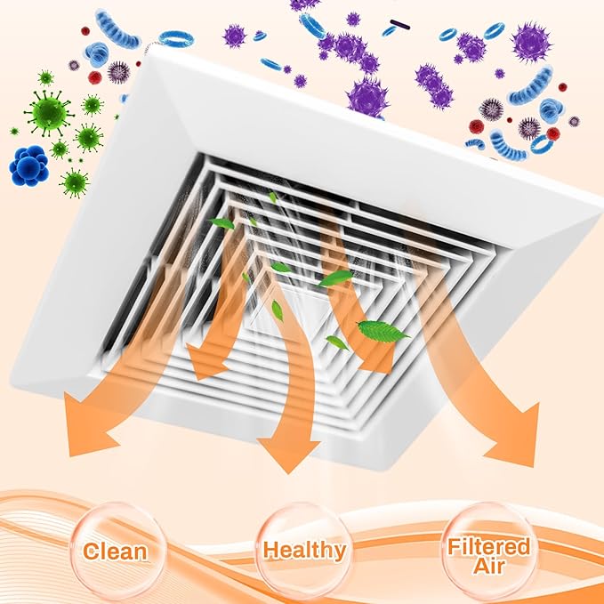 1 In x 25 In x 10 Ft Air Vent Filters Roll DIY Cut to Size Air Filter material Roll Orange and White Polyester Air Filter Media for HVAC Furnace Aquarium Window Floor Vent