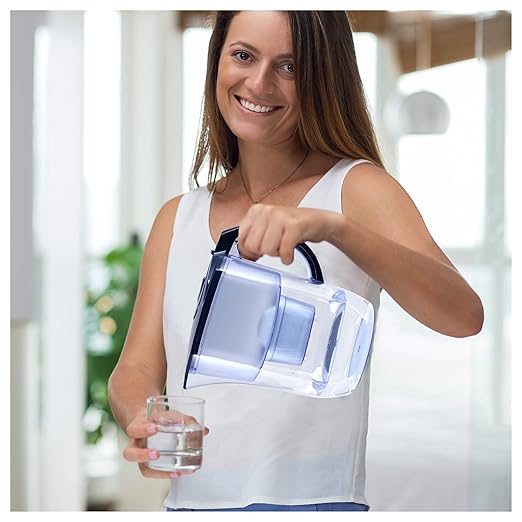 Ultra Premium 3.8L Alkaline Water Filter Pitcher BPA Mineralized pH 9.5 Activated Carbon Filter for Healthy Drinking Water(White)