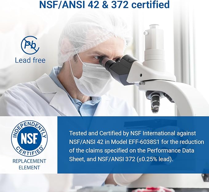 Maxblue W10295370A Replacement for Everydrop® Filter 1, Whirlpool® EDR1RXD1, EDR1RXD1B, P8RFWB2L, P4RFWB, Kenmore® 46-9081, 46-9930, MB-F38 Refrigerator Water Filter, 3 Filters (Package May Vary)
