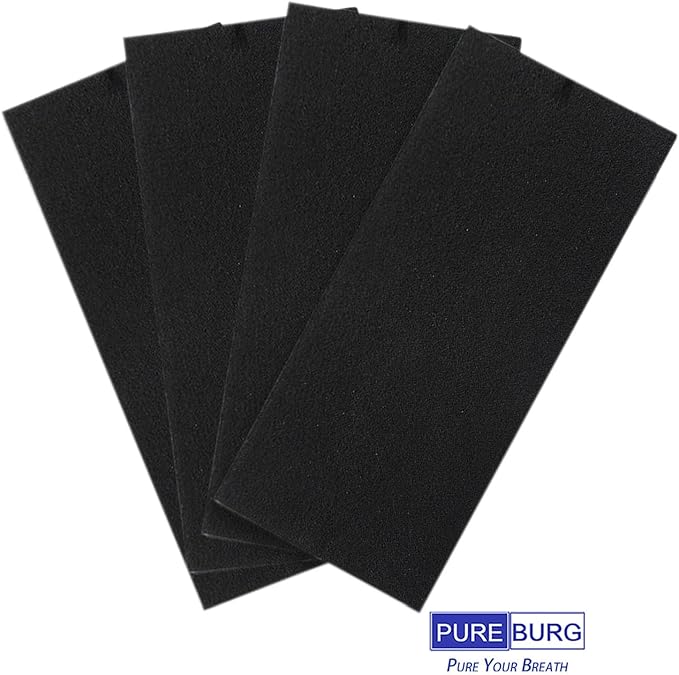 PUREBURG 990051000 Replacement True HEPA Filter Set Compatible with Hamilton Beach TrueAir 04383 04384 04385 04386 Compact Pet Air Purifier,H13 Activated Carbon,2-Pack