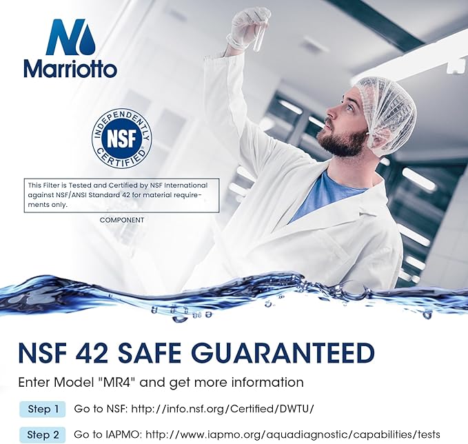 MARRIOTTO MRW4 Refrigerator Water Filter Compatible with EDR3RXD1, 4396841, 4396710, Filter 3, 46-9083,46-9030, 9030, 9083 Refrigerator Water Filter | 3 Pack