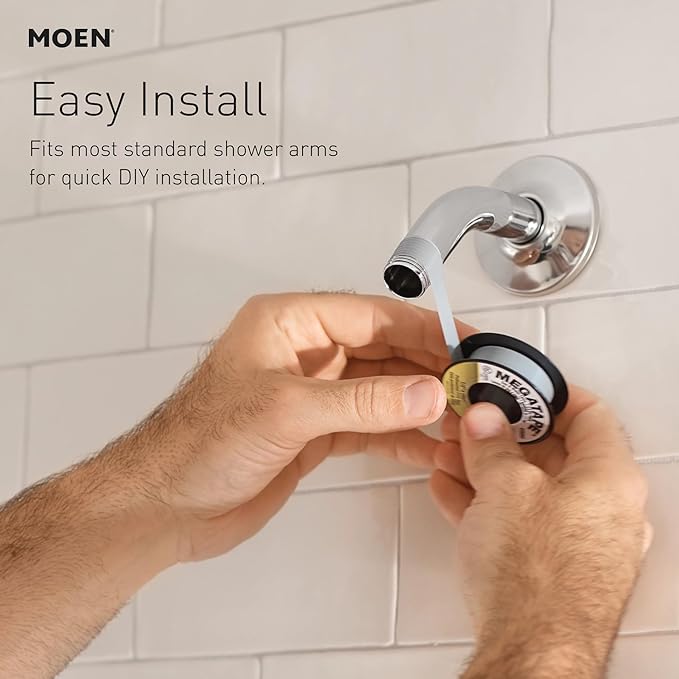 Moen Engage Chrome Magnetix Six-Function 5.5-Inch Wide Handheld Shower Head with Hose and Magnetic Docking System, 26112