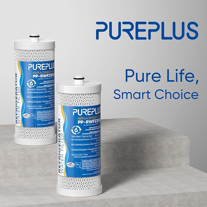PUREPLUS WF1CB Replacement for Frigidaire PureSource WFCB, RG100, NGRG2000, WF284, Kenmore 9910, 469906, 469910, RF100, RWF1030, MPF16135, RWF2300A, BCF84, 9913, 9906 Refrigerator Water Filter, 6Pack