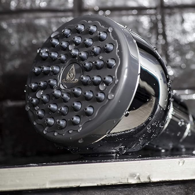 AquaBliss TurboSpa ECO 3 Inch High Pressure Shower Head w/Flow Restrictor Melts Stress into Bliss at Full Power. 42 Nozzle Wide Spray High Flow Showerhead Drenches You Fast, No Dry Spots Guaranteed
