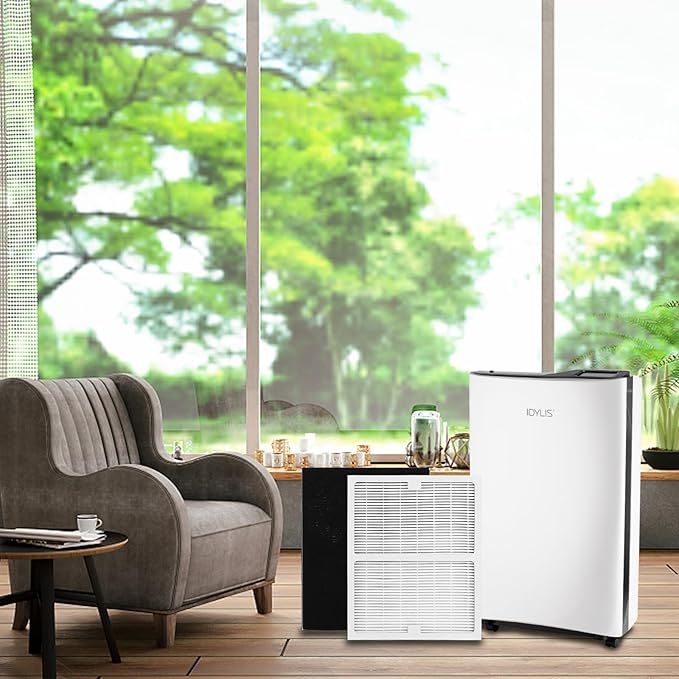 Gekufa Replacement Filter A Compatible with Idylis Air Purifiers IAP-10-100 IAP-10-150 AC-2119 IAF-H-100A – Include 2 Filters & 2 Carbon Filters