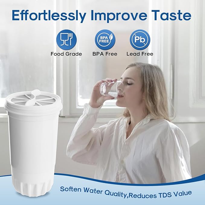 ICEPURE NSF53&42 5-Stage Pitcher Water Filter Replacement for ZERO ZR-001, ZR-003, ZR-017,ZP-007RP, ZD-013W, ZS-011RP, ZD-012RP, Pitchers and Dispensers Replacement [4 Pack]