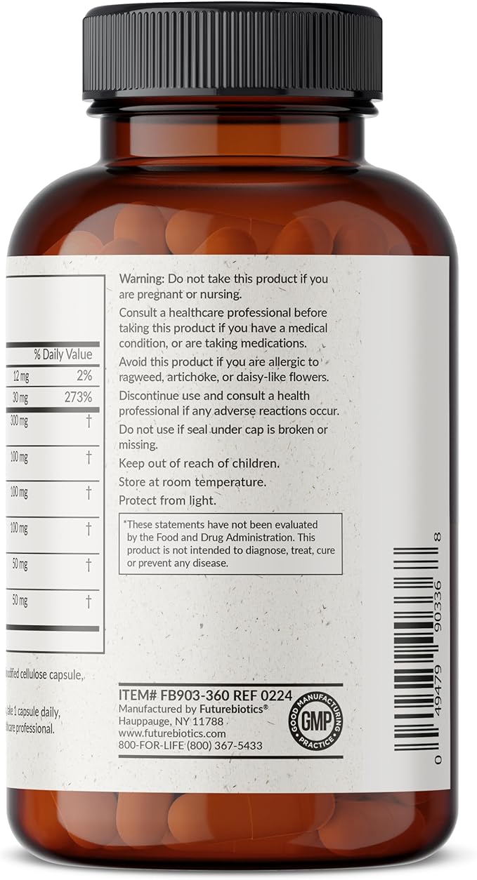 Futurebiotics Liver Detox Advanced Detox & Cleanse Formula Supports Healthy Liver Function with Milk Thistle, Dandelion Root, Turmeric Artichoke Leaf, & More, Non-GMO, 360 Vegetarian Capsules