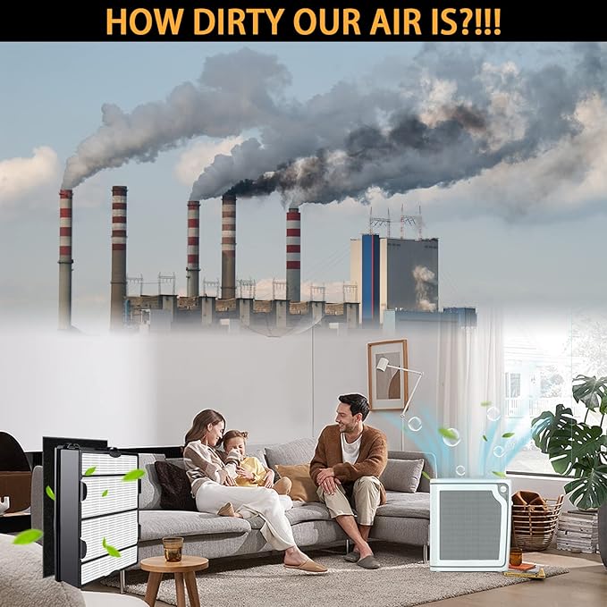 Improvedhand HAPF600 HEPA Filter Replacement for Hol-mes Air Purifier, Replace HAPF600D, HAP615, HAP625, HAP650, HAPF600D-U3, HAP725, HAP750 Filter B, 3 HEPA Filters & 3 Carbon Pre-filters