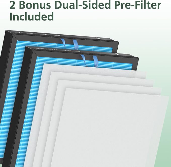 Vital 100S Smoke Remover Replacement Filter for LEVOIT Vital 100S and Vital 100S-P Air Purifier, HEPA and High-Efficiency Activated Carbon Filter, Vital 100S-RF-SR