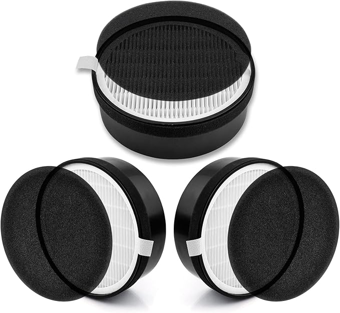 LV-H132 Replacement Filter for LEVOIT Air Purifier Replacement Filter LV-H132-RF, Funmit 3-in-1 H13 True HEPA Filter Replacement, 3 Pack