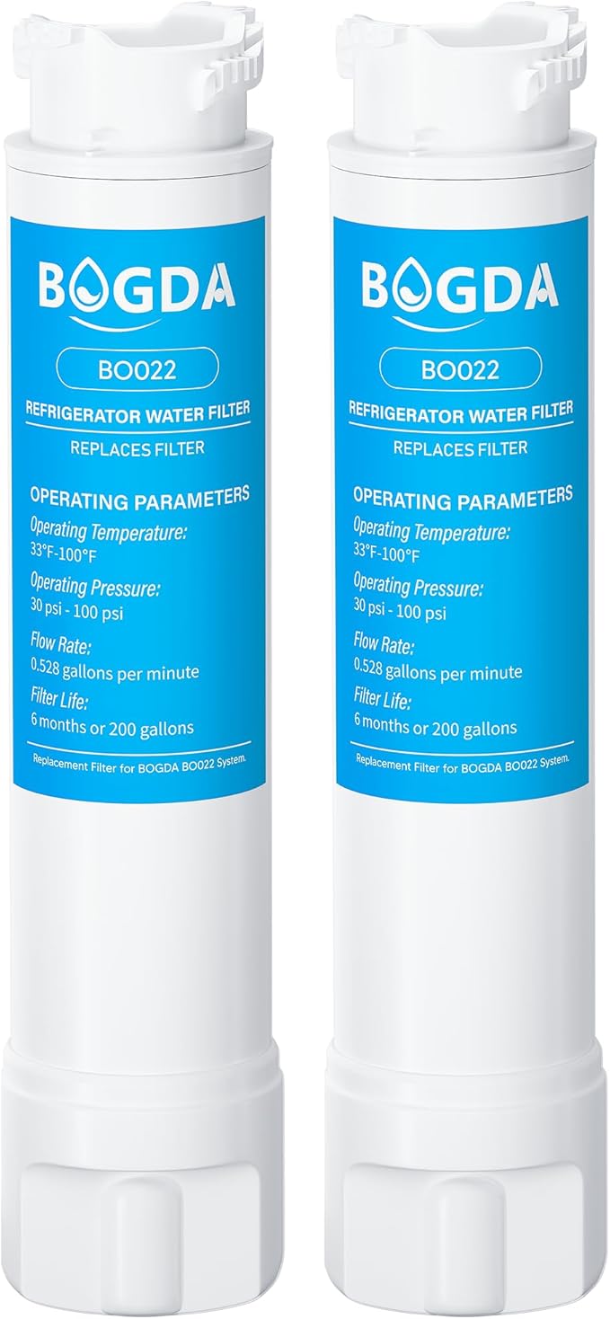 BOGDA Water Filter Fit for EPTWFU01 Frigi-Daire Replacement 2 count, RWF5800A Compatible with Pure-Source Ultra 2, EWF-02, 012505454226, 4562222, Multiple Filtration and Drink Clear, white