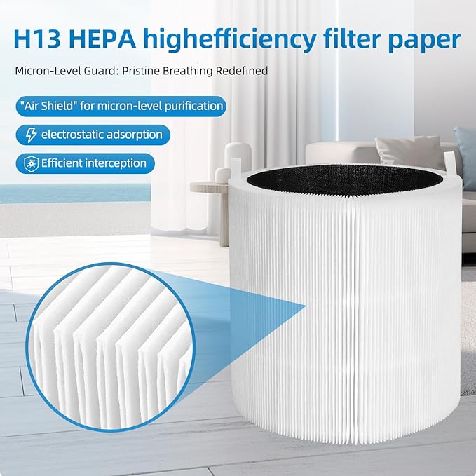 311i Max Replacement Filter Compatible with Blueair Blue Pure 311i Max Air Purifier,H13 Activated Carbon Filter 2 Pack