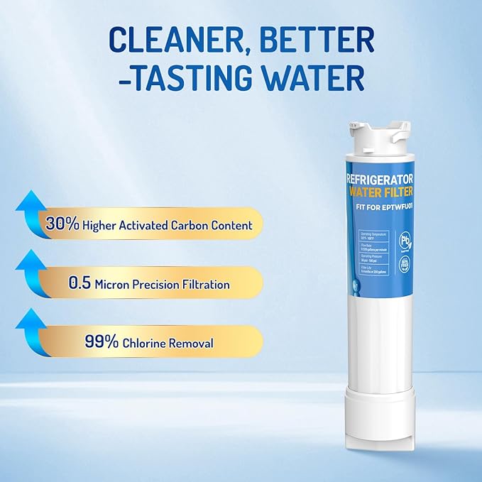 Water Filter Replacement for EPTWFU01 Frigi-Daire Water Filter, Compatible with Pure-Source Ultra 2, EWF02, 012505454226, 4562222 Filter,|3pack