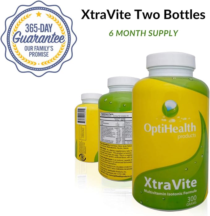 XtraVITE Isotonic Multivitamin - 100% Essential Vitamins and Minerals - Pack of 2