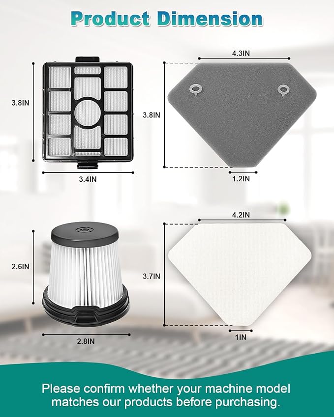 BU3523 BU3521 BU3120 HEPA Filter Replacement Compatible with Shark BU3521 Clean Lightweight Cordless Stick Cleaner, Shark BU3523 Clean and Empty Cordless Stick Vacuum, Auto Empty System (3 Pack)