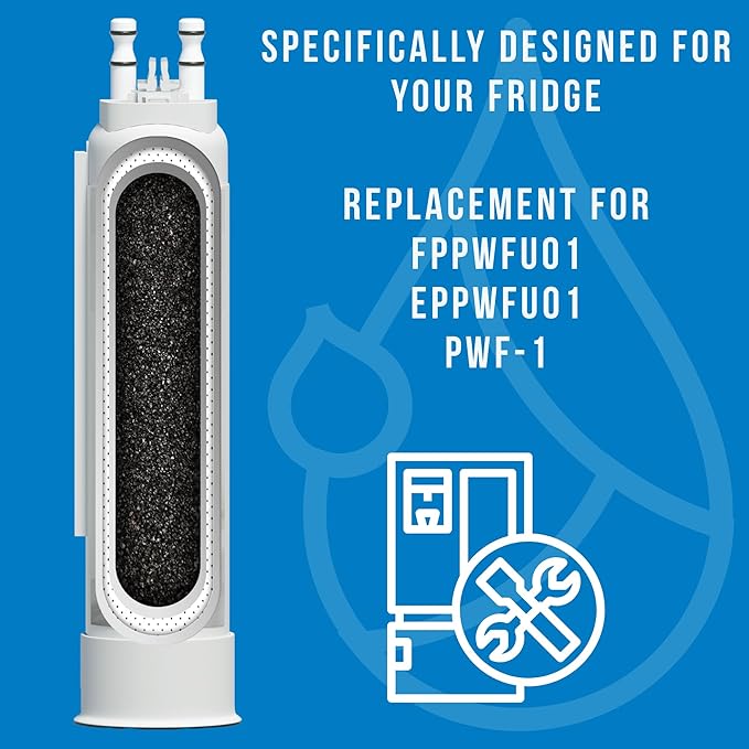 FPPWFU01 Water Filter Replacement, Compatible With Electrolux EPPWFU01 PureAdvantage PWF-1, Frigidaire FPPWFU01 PurePour PWF-1, 2 Pack