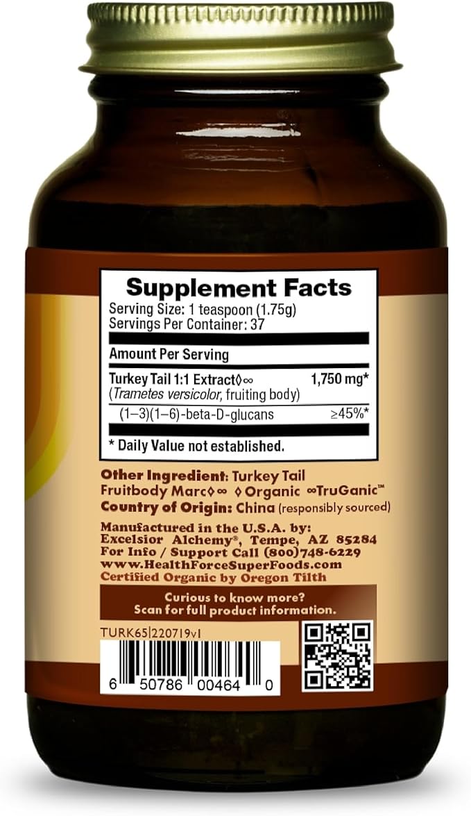 HealthForce SuperFoods Turkey Tail - Powder - 65 Grams