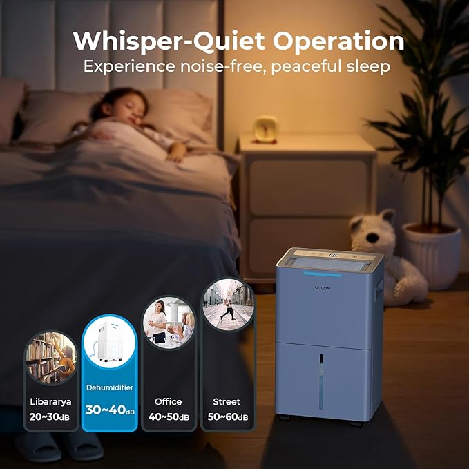 1500 Sq.ft Dehumidifier for Basement, SEAVON 21 Pint Dehumidifiers with Drain Hose for Home Large Room Bedroom Bathroom, Powerful Moisture Removal, Smart Humidity Control & Display, 24H Timer, 3 Modes