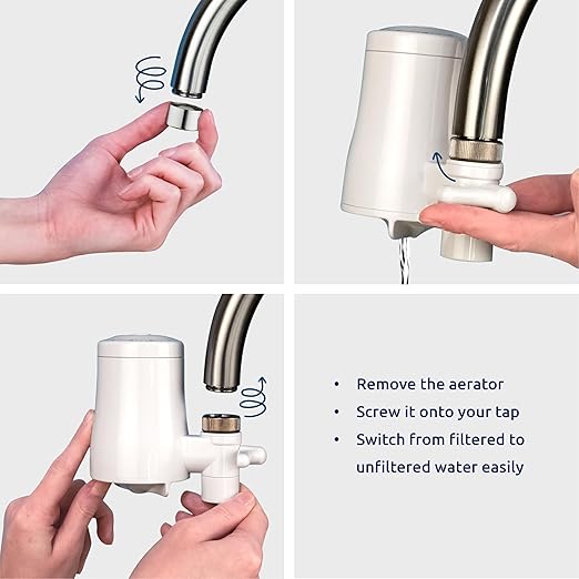 Tappwater EcoPro - Faucet Water Filter, 5 Stage Nanotechnology Water Filtration System, Tap Water Filter, Filters 100+ substances incl Chlorine, Limescale and Bad Taste