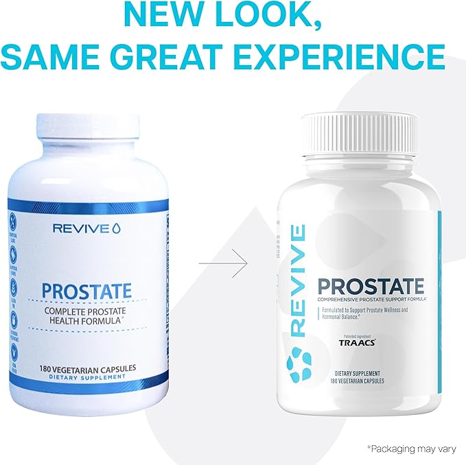 Revive MD Prostate Supplements for Men - Maintain Healthy Prostate-Specific Antigen (PSA) Levels, Estrogen Levels & Urinary Flow - Saw Palmetto & Beta Sitosterol for Prostate Health Support