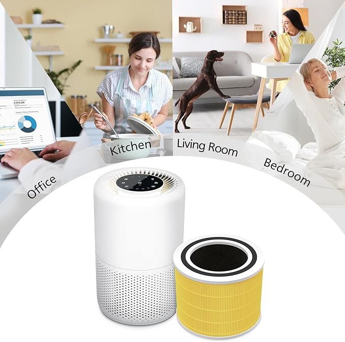 Core 200S-P Replacement Filter for LEVOIT Core 200S Smart WiFi Air PuriFier, 3-in-1 HEPA Filtration High-Efficiency Activated Carbon Pre-Filter, Core 200S-RF