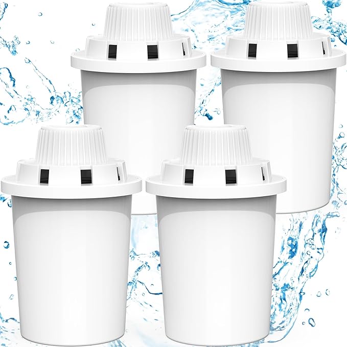 (4 Pack) Pet Water Fountain Filters Replacement, Filter Cartridge for lesotc Dog Water Fountain/Dog Water Bowl Dispenser, High-Efficiency & Safer & Cleaner Water
