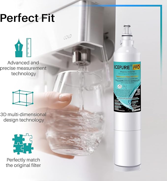 ICEPURE PRO NSF/ANSI 401 Lt600p Replacement for LG 5231JA2006A KENMORE 9990, 5231JA2006B, KENMORECLEAR 46-9990, 5231JA2006A-S, WFC2001, LSC27931ST, FML-2,RWF1000A Refrigerator Water Filter 3PACK
