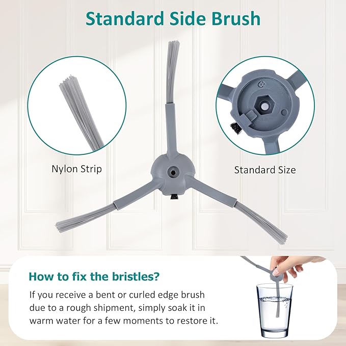 eufy L60 Replacement Parts Compatible with eufy L60 & L50 Series L60 SES/L50 SES Robot Vacuums L50 Replacement Parts Accessories Kit Brush, Filter Combo