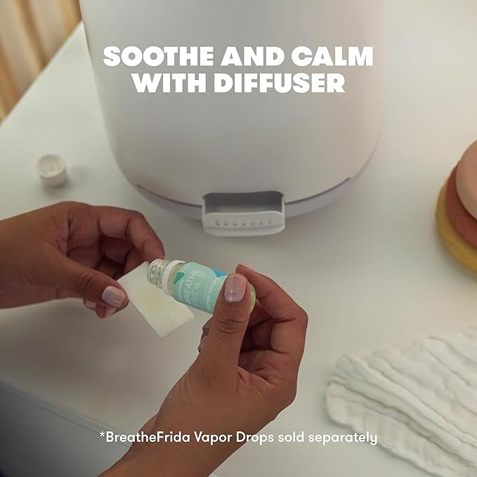 Frida Baby 3-in-1 XL Top Fill Humidifier for Bedroom, Allergy Relief, 6L Tank Cool Mist Humidifier for Large Rooms + Diffuser, Nightlight, Auto Shut-Off, Quiet, Carry Handle, Essential Oil Diffuser