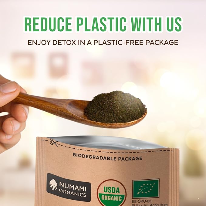 Numami Organic Detox Smoothie Mix with Healthy Spirulina, Atlantic Dulse and Barley Grass Juice Powder