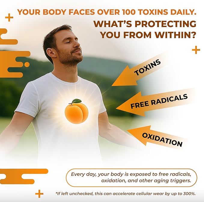 Apricot, Amla, Bilberry – Rich in Antioxidants, Supports Anti-Aging & Digestive Health – with Acai Berry, Quercetin, Ginger, Turmeric & Black Pepper – 150 Capsules