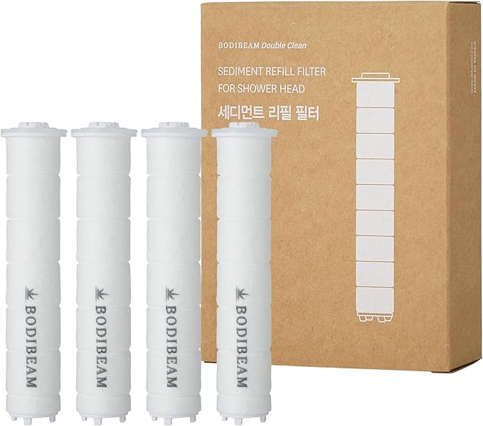 [4-Pack] Replacement Filter for BODIBEAM Shower Head, NSF Certified, Made in Korea, Good for Dry Skin and Hair