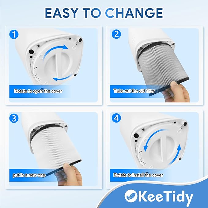 True HEPA Replacement Filters for MA Air Purifier 14/14W/14B models, H13 True HEPA and Activated Carbon Filters, 3 in 1 Pre-Filters, 2 Pack