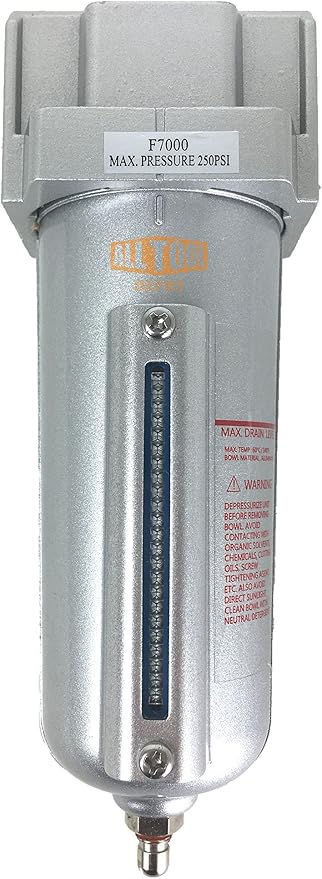 3/4" NPT HEAVY DUTY Industrial Grade Particulate Filter/Water Trap For Air Compressor Compressed Air Lines, 5u With Metal Bowl (MANUAL DRAIN)