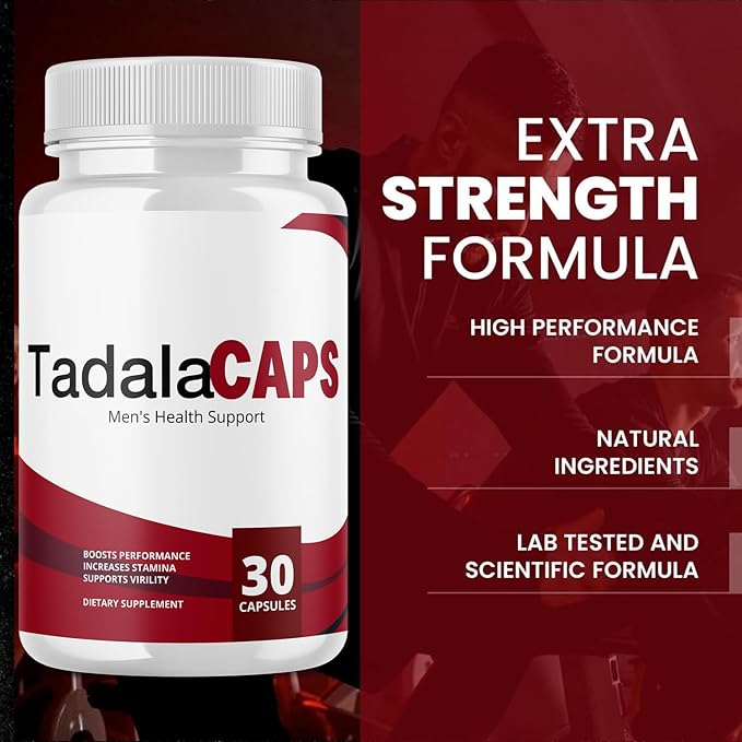 TadalaCaps Health Support, The Official Tadala Caps Pills, All Natural Premium Advanced Formula, TadalaCapsules - Maximum Strength, Daily Nutrition Multivitamin, 60 Capsules for 1 Month