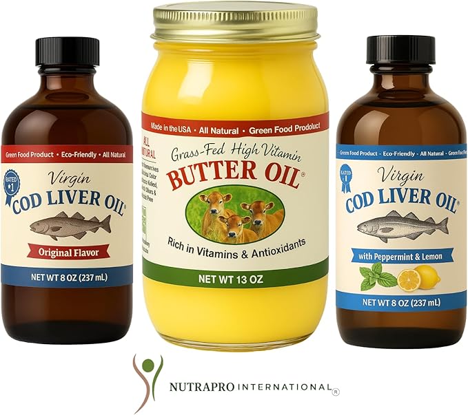 Virgin Cod Liver Oil - 8 Fl oz Natural, Wild Caught & Fresh Tasting, High in Vitamin D, Omega 3 DHA/EPA (Original Taste-Unflavored)