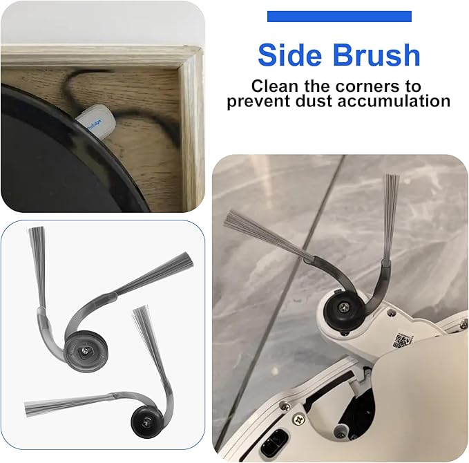 18 Pcs Replacement Kit Accessories for Roborock Saros 10R Robot Vacuum, Include 2 Main Brush, 4 Side Brushes, 4 HEPA Filters, 4 Mop Pads, 2 Dust Bags[3.0L Capacity], 1 Cleaning brush, 1 Screwdriver