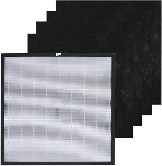PUREBURG 1183050K Replacement Filter Compatible with Whirlpool Whispure Whispure Pro 2000 WPPRO2000 Series Air Purifiers,H13 True HEPA Activated Carbon Pre-Filters