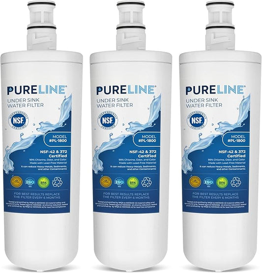 Pureline 3US-AF01 Replacement for Filtrete 3US-AF01, Under Sink Water Filter - Reduces Bad Taste & Odor