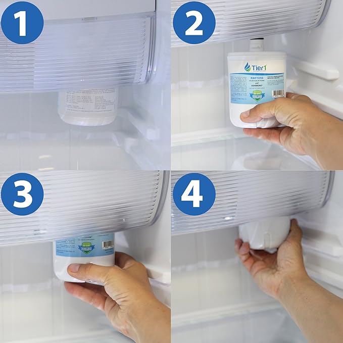 Tier1 5231JA2002A Refrigerator Water Filter 2-pk | Replacement for LG LT500P, GEN11042FR-08, ADQ72910902, ADQ72910907, ADQ72910901, WD-F05, SP-LE500, RWF0100A, RWF1050, Kenmore 9890, Fridge Filter