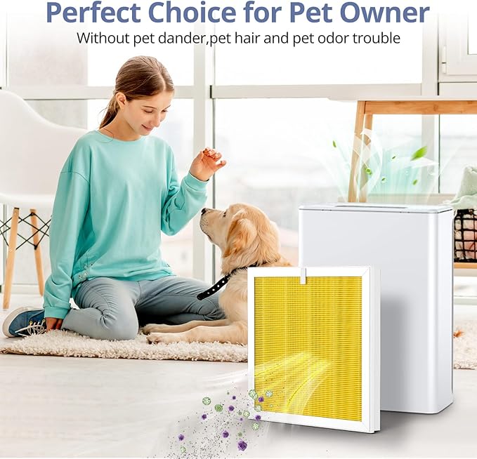 G3 Pet Filter Compatible with AMEIFU G3 Sferf-30 (FXAP2W), for VEWIOR A3, For Tailulu HQZZ-260 Air Purfier, 3-in-1 True HEPA Air Cleaner Pet Filter, 2 Pack