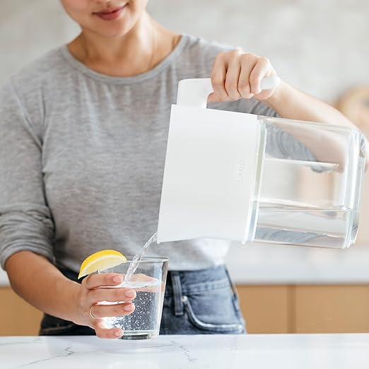 LARQ Pitcher PureVis 1.9L/ 8-Cup | Self-Cleaning UV Water Filter Pitcher for Tap and Drinking Water | Removes Chlorine, PFAS, PFOS, and More | Plant-Based Carbon Filter, 1-Year Warranty