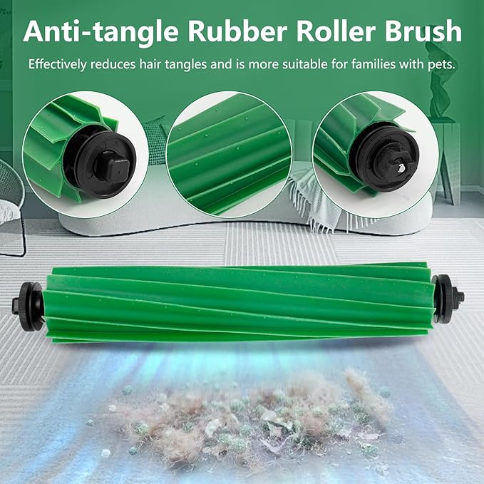 16PCS Replacement Kits for iRobot Roomba Plus 505 Combo & 405 Combo Vacuum Cleaner, Accessories Parts with 1 Main Brush, 3 HEPA Filter, 4 Side Brushes, 4 Dust Bag, 4 Mop Cloths