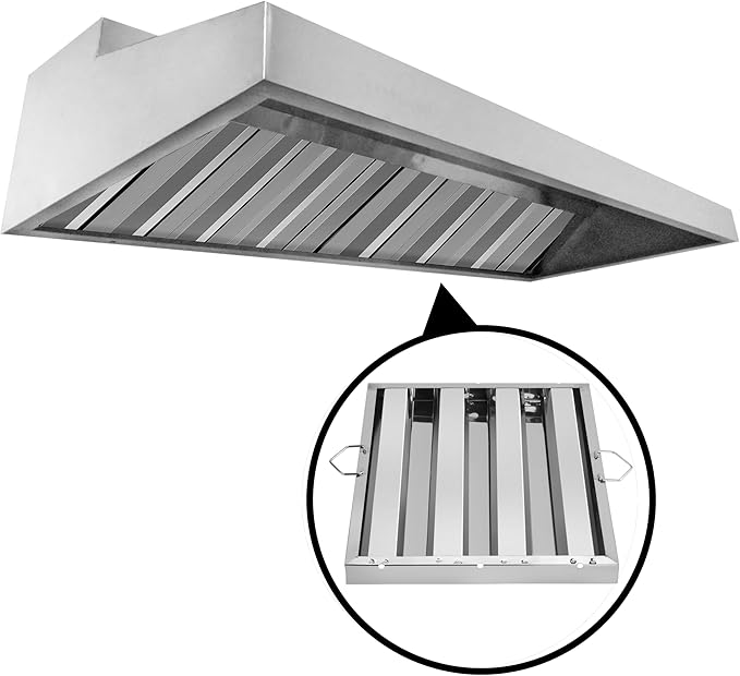 New Star Foodservice 54323 Stainless Steel Hood Filter, 16" W x 20" H, Set of 6