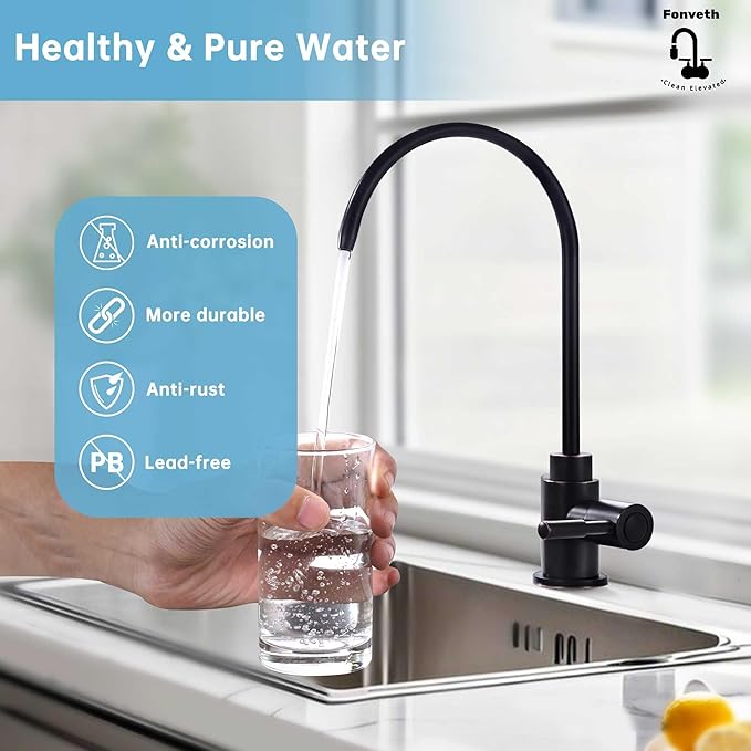 Drinking Faucet, Oil Rubbed Bronze Reverse Osmosis Faucet Single Handle RO Brass Water Filter Faucet Kitchen Bar