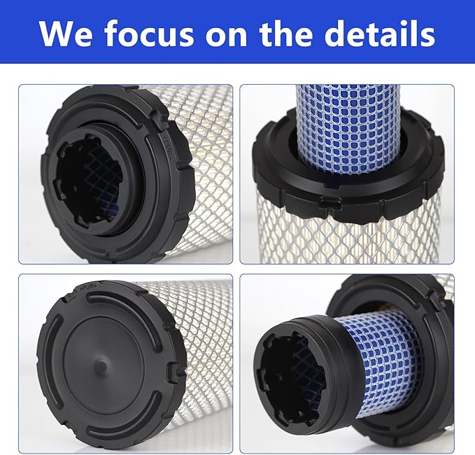 2 PCS P821575 & P822858 Outer Inner Air Filter Set - Compatible with Donaldson FPG05 Air Cleaners, Kawasaki 11013-7044 & 11013-7045, Donaldson Kohler 25-083-01-S