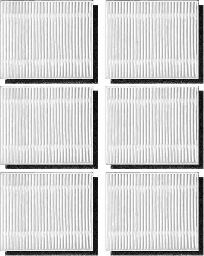 6 Pack Hepa Filters for Eufy Clean L50 / L50 SES / L60 / L60 Hybrid Robot Vacuum Cleaner Washable Accessories