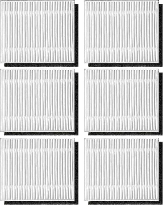 6 Pack Hepa Filters for Eufy Clean L50 / L50 SES / L60 / L60 Hybrid Robot Vacuum Cleaner Washable Accessories